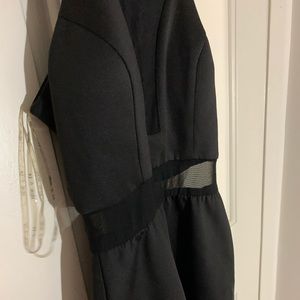 Mini black mesh homecoming dress